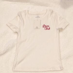 Pink Republic - White 'Love Club' Teen T-Shirt Size S NWT